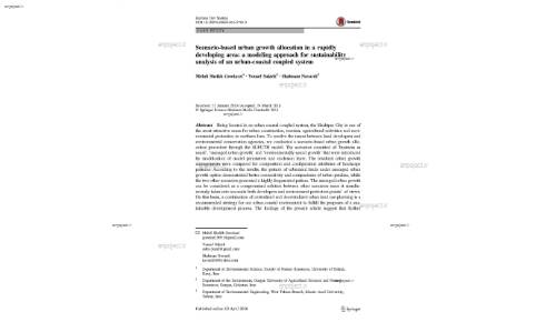 CASE STUDY Scenario-based urban growth allocation in a rapidly developing area: a modeling approach for sustainability analysis of an urban-coastal coupled system